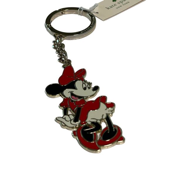 Kate Spade X Disney Minnie Mouse Metal Keyfob Bag Charm - Picture 3 of 8